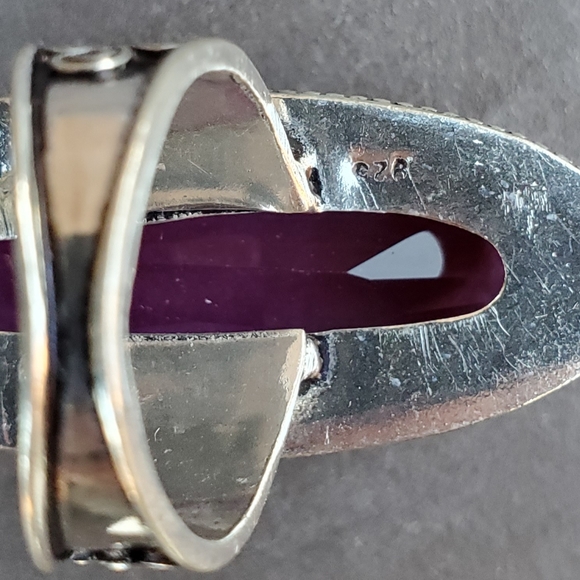 New Oversized Iolite 925 Silver Statement Ring. - Picture 9 of 16
